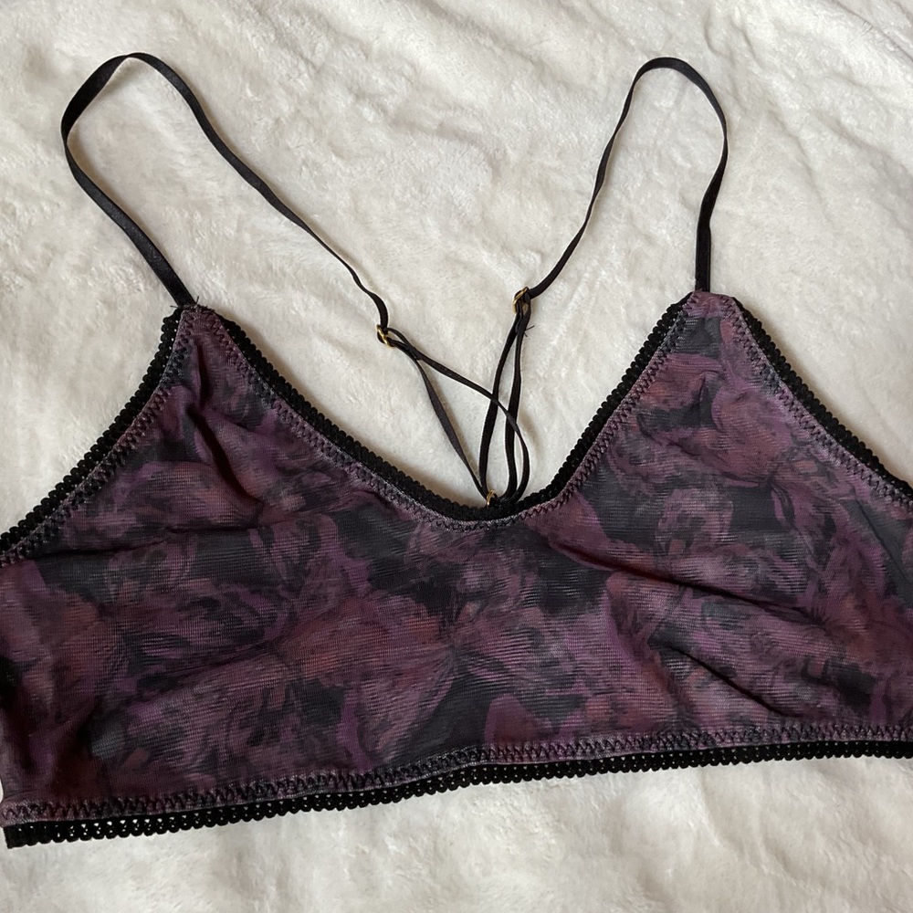 Free People Hide & Seek Printed Mesh Bralette by Intimately at Free People, M - Picture 3 of 7